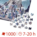 Puzzle adulți 1000 piese Kürti Andrea - Anotimpuri - Iarna -35027