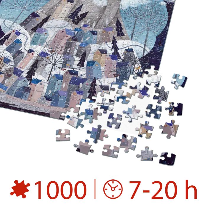 Puzzle adulți 1000 piese Kürti Andrea - Anotimpuri - Iarna -35027