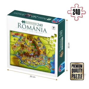 Puzzle copii 240 piese - România - Țara Turismului-0