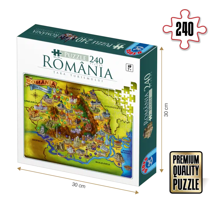 Puzzle copii 240 piese - România - Țara Turismului-0