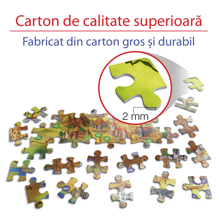 Puzzle copii 240 piese - România - Țara Turismului-34387