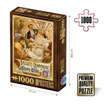 Puzzle adulți 1000 piese Vintage Posters - Biscuits Champagne Lefèvre-Utile-0