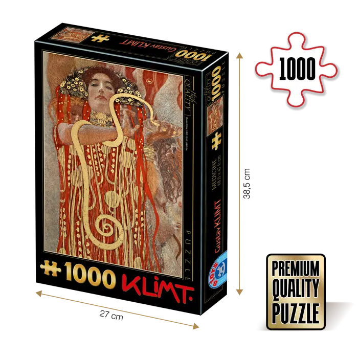 Puzzle adulti 1000 piese Gustav Klimt - Hygieia-0