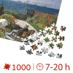 Puzzle adulti 1000 piese Claude Monet - Garden at Sainte-Adresse -34655