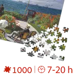 Puzzle adulti 1000 piese Claude Monet - Garden at Sainte-Adresse -34655