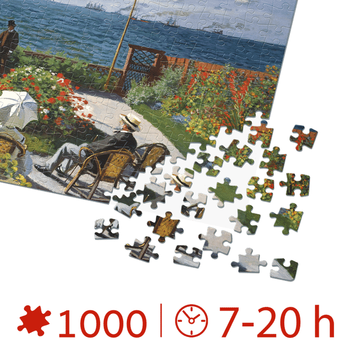 Puzzle adulti 1000 piese Claude Monet - Garden at Sainte-Adresse -34655