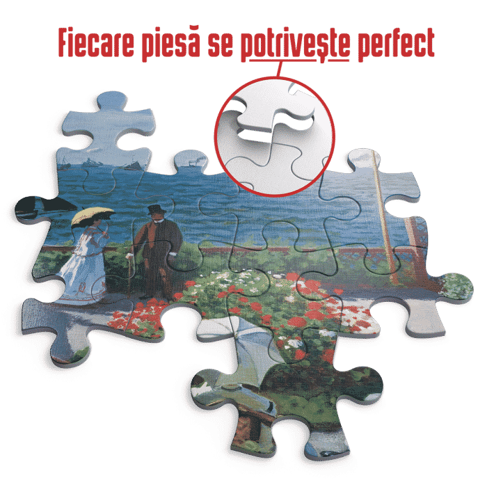Puzzle adulti 1000 piese Claude Monet - Garden at Sainte-Adresse -34657