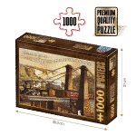 Puzzle adulți 1000 piese Vintage Posters - The Only Route via Niagara Falls & Suspension Bridge-0