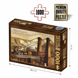 Puzzle adulți 1000 piese Vintage Posters - The Only Route via Niagara Falls & Suspension Bridge-0