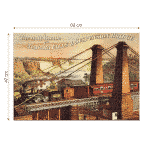 Puzzle adulți 1000 piese Vintage Posters - The Only Route via Niagara Falls & Suspension Bridge-35060