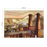 Puzzle adulți 1000 piese Vintage Posters - The Only Route via Niagara Falls & Suspension Bridge-35060