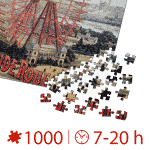 Puzzle adulți 1000 piese Vintage Posters - La grande roue de Paris-35051