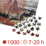 Puzzle adulți 1000 piese Vintage Posters - La grande roue de Paris-35051