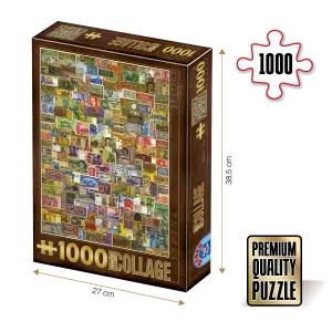 Puzzle adulți 1000 piese Vintage Collage - Paper Money / Bancnote-0