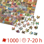 Puzzle adulți 1000 piese Vintage Collage - Paper Money / Bancnote-35093