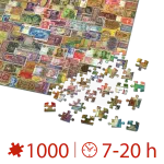 Puzzle adulți 1000 piese Vintage Collage - Paper Money / Bancnote-35093