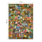 Puzzle adulți 1000 piese Vintage Collage - Paper Money / Bancnote-35096