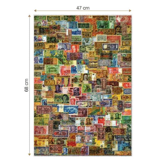 Puzzle adulți 1000 piese Vintage Collage - Paper Money / Bancnote-35096