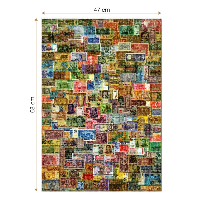 Puzzle adulți 1000 piese Vintage Collage - Paper Money / Bancnote-35096