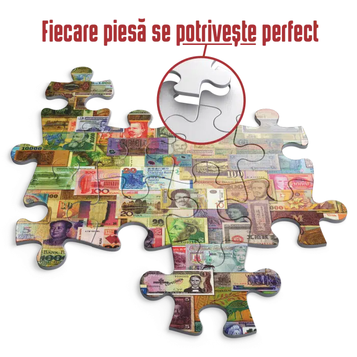 Puzzle adulți 1000 piese Vintage Collage - Paper Money / Bancnote-35094