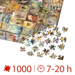 Puzzle adulți 1000 piese Vintage Collage - Bicycles / Biciclete -35099