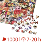 Puzzle adulți 1000 piese Vintage Collage - Cabaret Postcards-35105