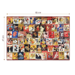 Puzzle adulți 1000 piese Vintage Collage - Cabaret Postcards-35108