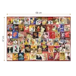 Puzzle adulți 1000 piese Vintage Collage - Cabaret Postcards-35108