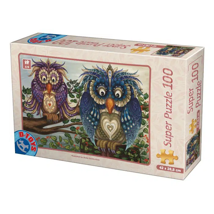 Puzzle - Owls - 100 Piese - 1-0