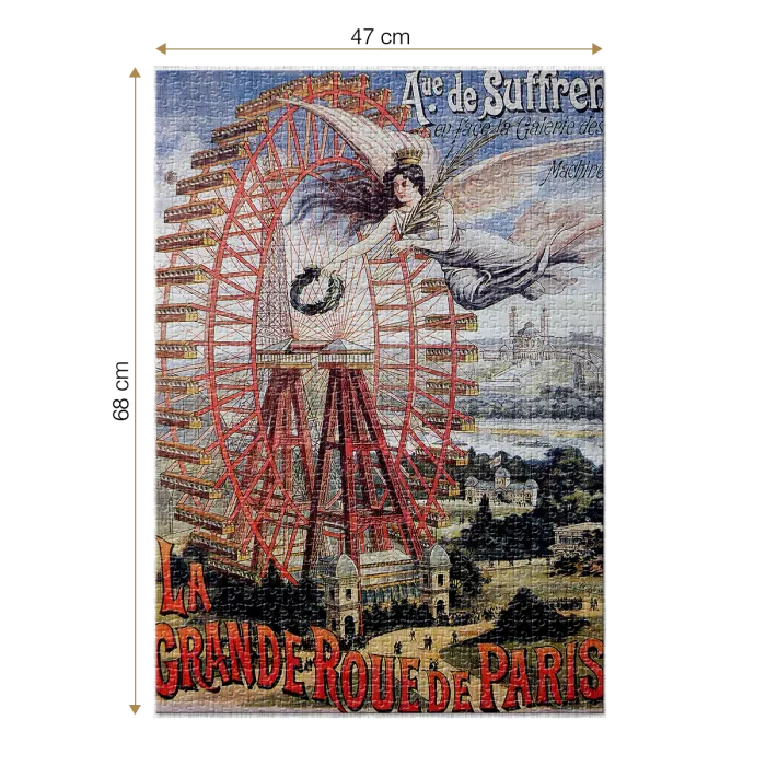 Puzzle adulți 1000 piese Vintage Posters - La grande roue de Paris-35054