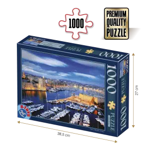 Puzzle adulți 1000 piese Peisaje de zi - Marseille, Franța-0