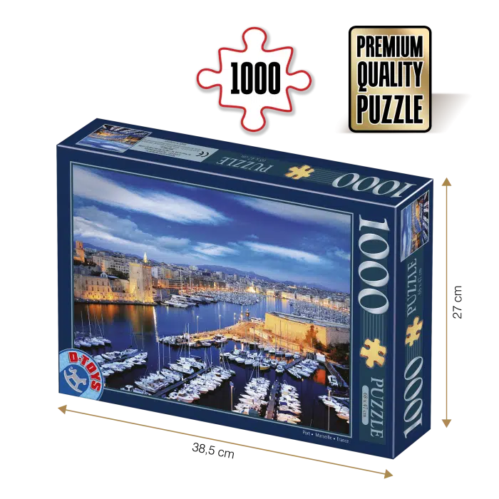 Puzzle adulți 1000 piese Peisaje de zi - Marseille, Franța-0