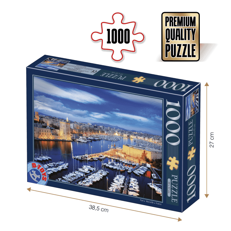 Puzzle adulți 1000 piese Peisaje de zi - Marseille, Franța-0