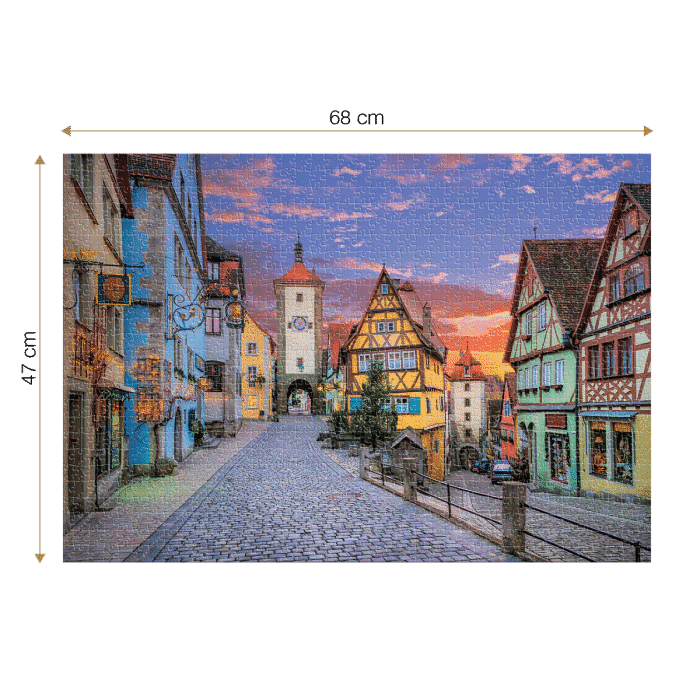 Puzzle adulți 1000 piese Peisaje de zi - Rothenburg, Germania-35539