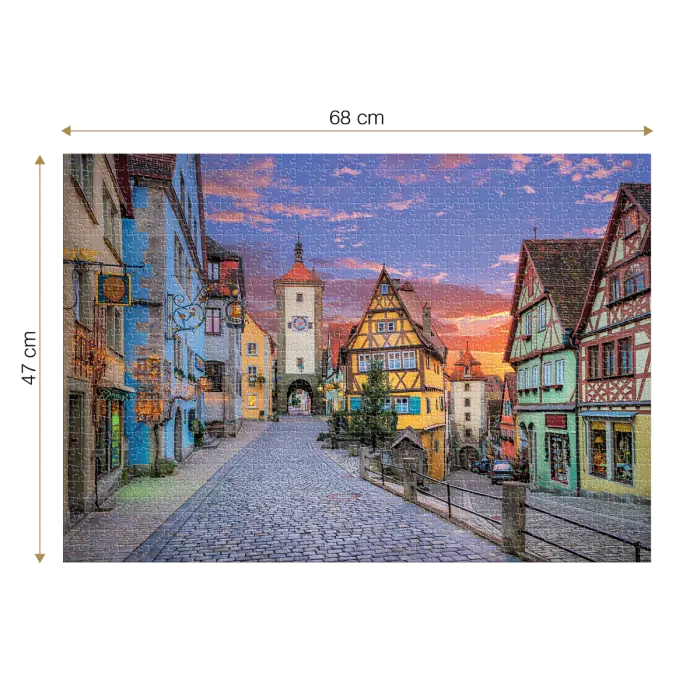 Puzzle adulți 1000 piese Peisaje de zi - Rothenburg, Germania-35539
