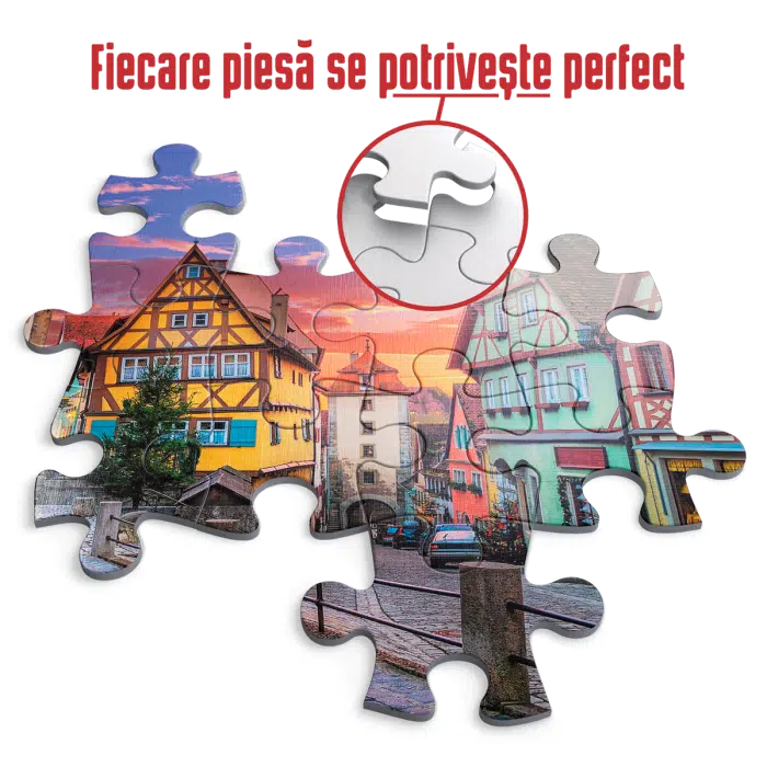 Puzzle adulți 1000 piese Peisaje de zi - Rothenburg, Germania-35537