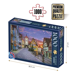 Puzzle adulți 1000 piese Peisaje de zi - Rothenburg, Germania-0