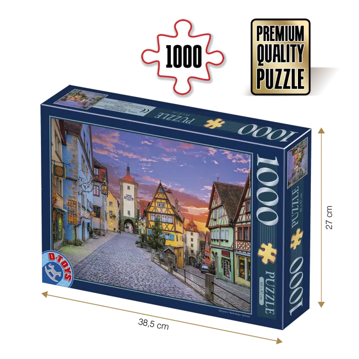 Puzzle adulți 1000 piese Peisaje de zi - Rothenburg, Germania-0