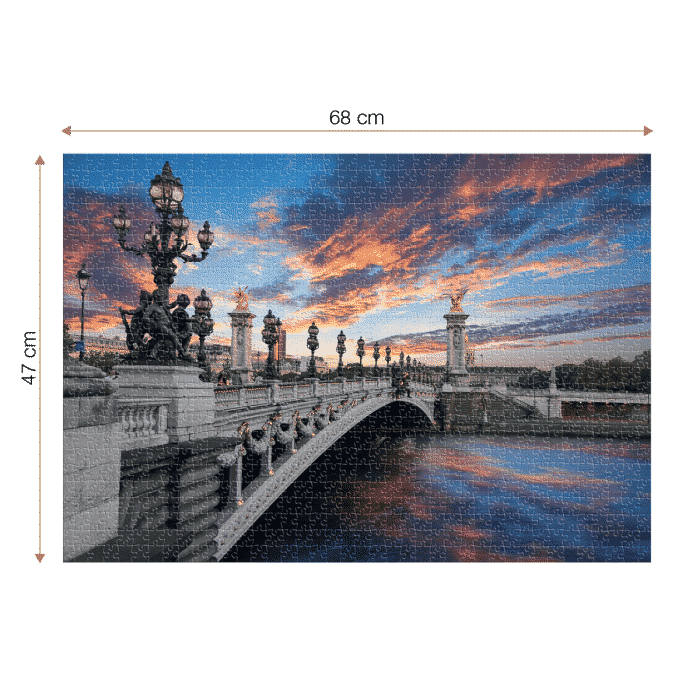 Puzzle adulți 1000 piese Peisaje de zi - Podul Alexandru al III-lea, Paris-35545