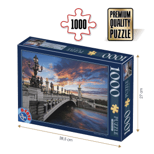 Puzzle adulți 1000 piese Peisaje de zi - Podul Alexandru al III-lea, Paris-0