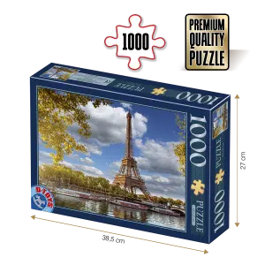 Puzzle adulți 1000 piese Locuri Celebre - Turnul Eiffel, Paris-0