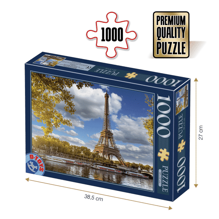 Puzzle adulți 1000 piese Locuri Celebre - Turnul Eiffel, Paris-0