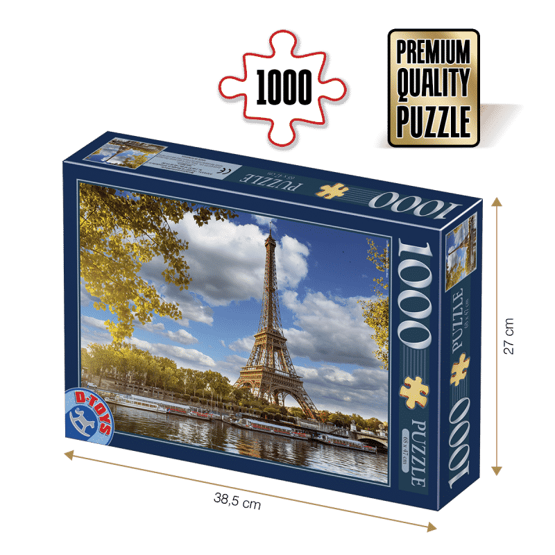 Puzzle adulți 1000 piese Locuri Celebre - Turnul Eiffel, Paris-0