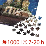 Puzzle adulți 1000 piese Peisaje de Noapte - Catedrala Sfântul Vasile din Moscova-35285