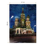 Puzzle adulți 1000 piese Peisaje de Noapte - Catedrala Sfântul Vasile din Moscova-35288