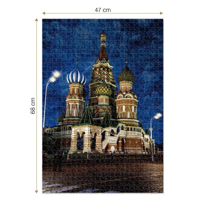 Puzzle adulți 1000 piese Peisaje de Noapte - Catedrala Sfântul Vasile din Moscova-35288