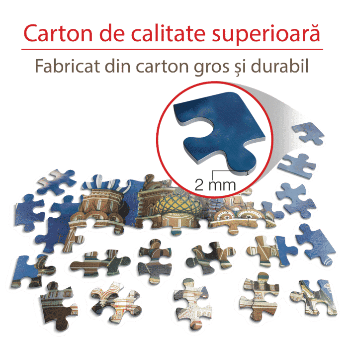 Puzzle adulți 1000 piese Peisaje de Noapte - Catedrala Sfântul Vasile din Moscova-35287