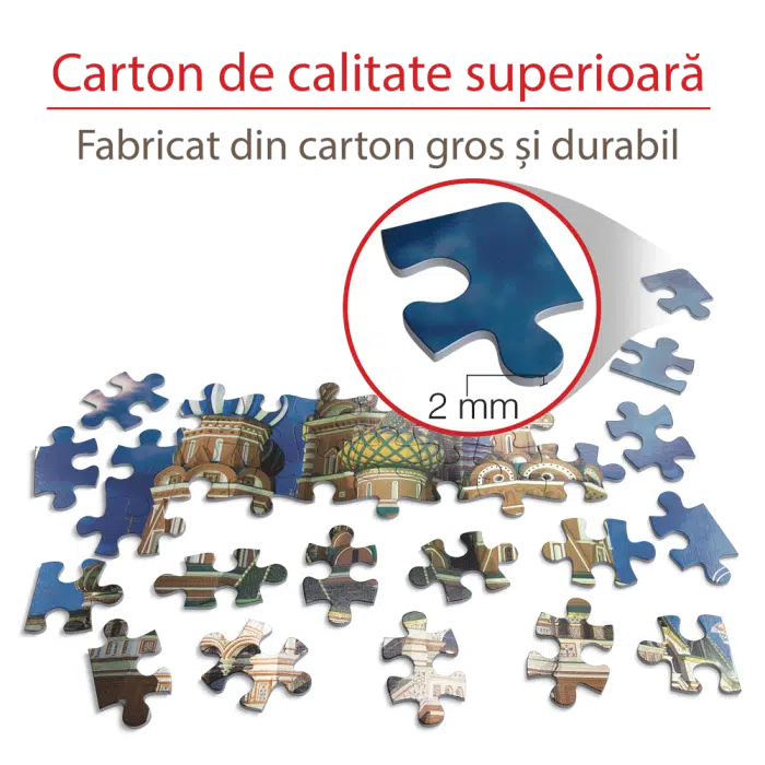 Puzzle adulți 1000 piese Peisaje de Noapte - Catedrala Sfântul Vasile din Moscova-35287