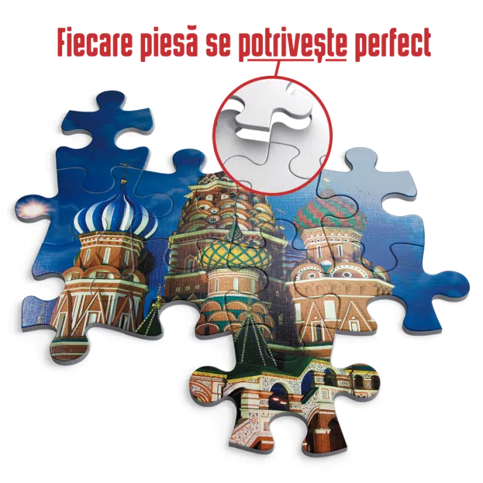 Puzzle adulți 1000 piese Peisaje de Noapte - Catedrala Sfântul Vasile din Moscova-35286