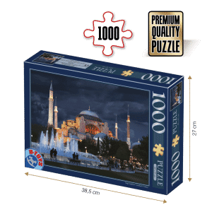 Puzzle adulți 1000 piese Peisaje de Noapte - Hagia Sophia, Turcia-0